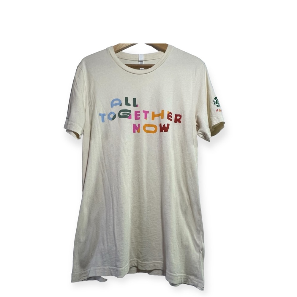 Starbucks Pride Born This Way LGBTQ Lady Gaga Tee Unisex SZ L Bella+Canvas B6